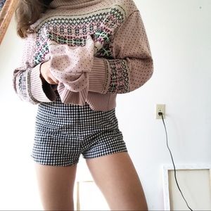 KENDALL + KYLIE gingham high waisted shorts